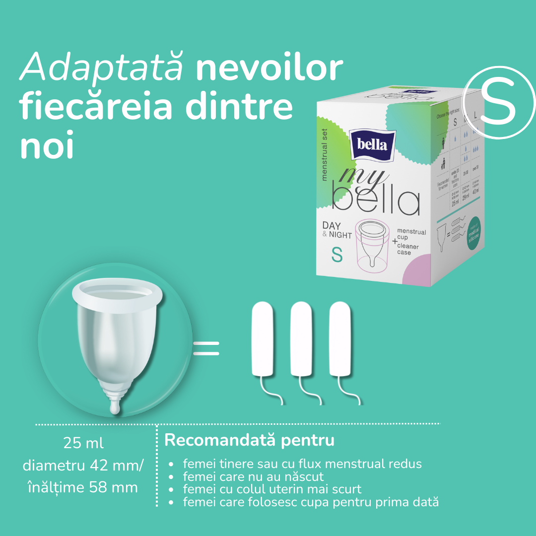 my bella Set cupӑ menstrualӑ şi recipient curӑțare Small 1 buc - 2
