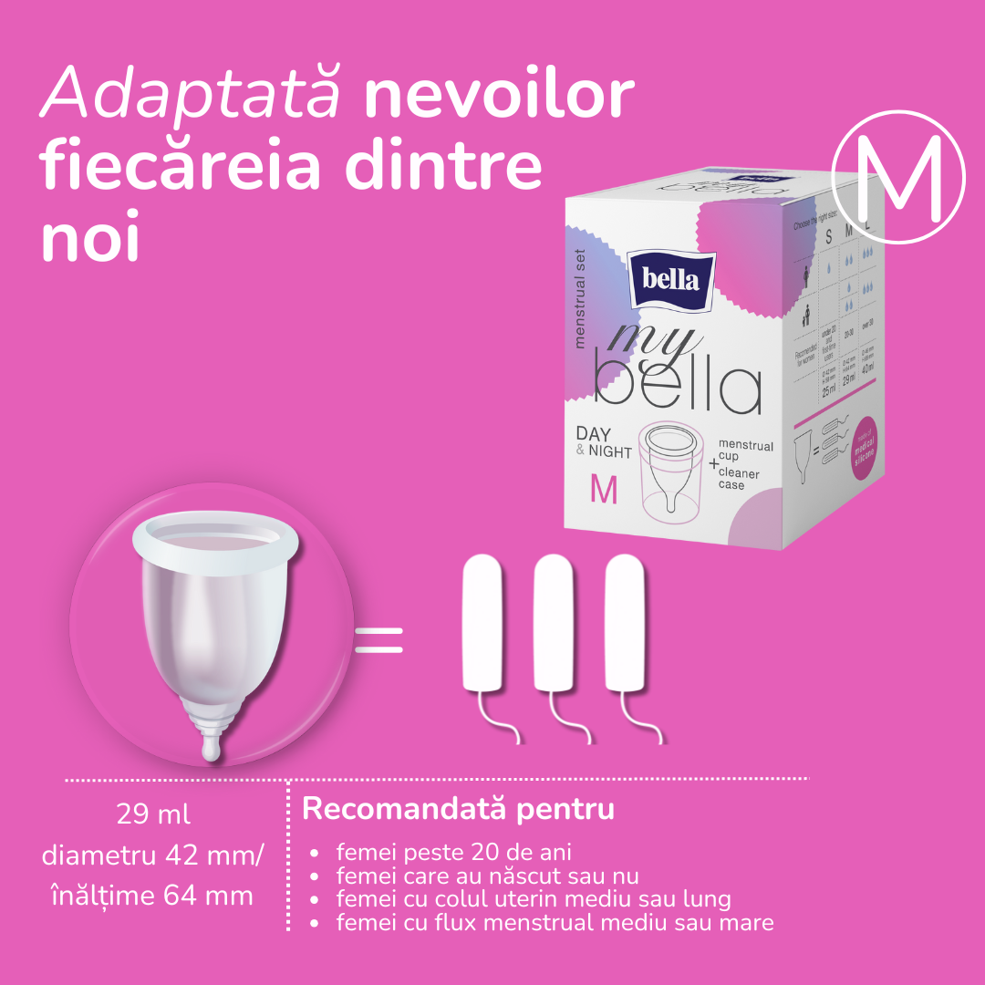 my bella Set cupӑ menstrualӑ şi recipient curӑțare Medium - 2
