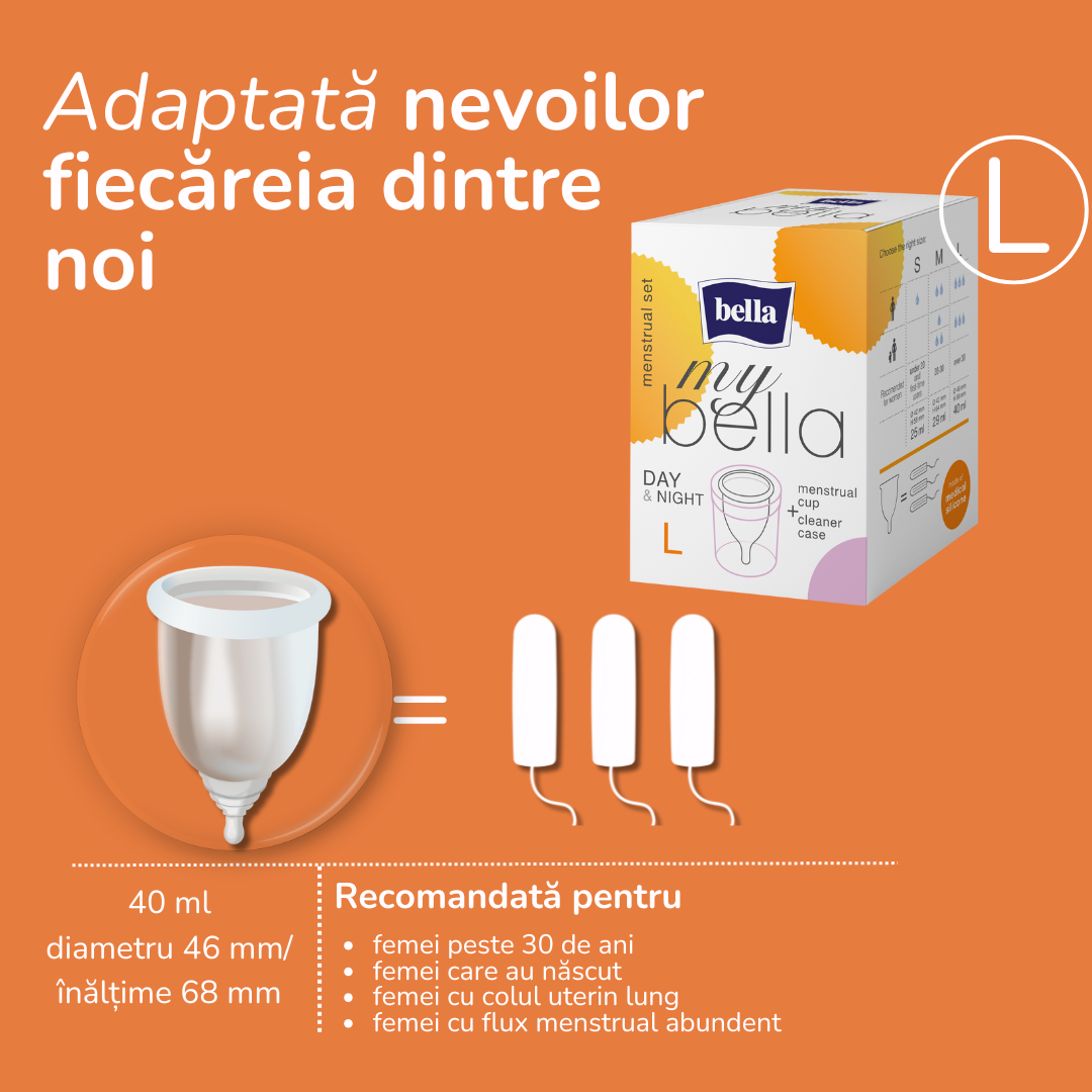 my bella Set cupӑ menstrualӑ şi recipient curӑțare Large - 2