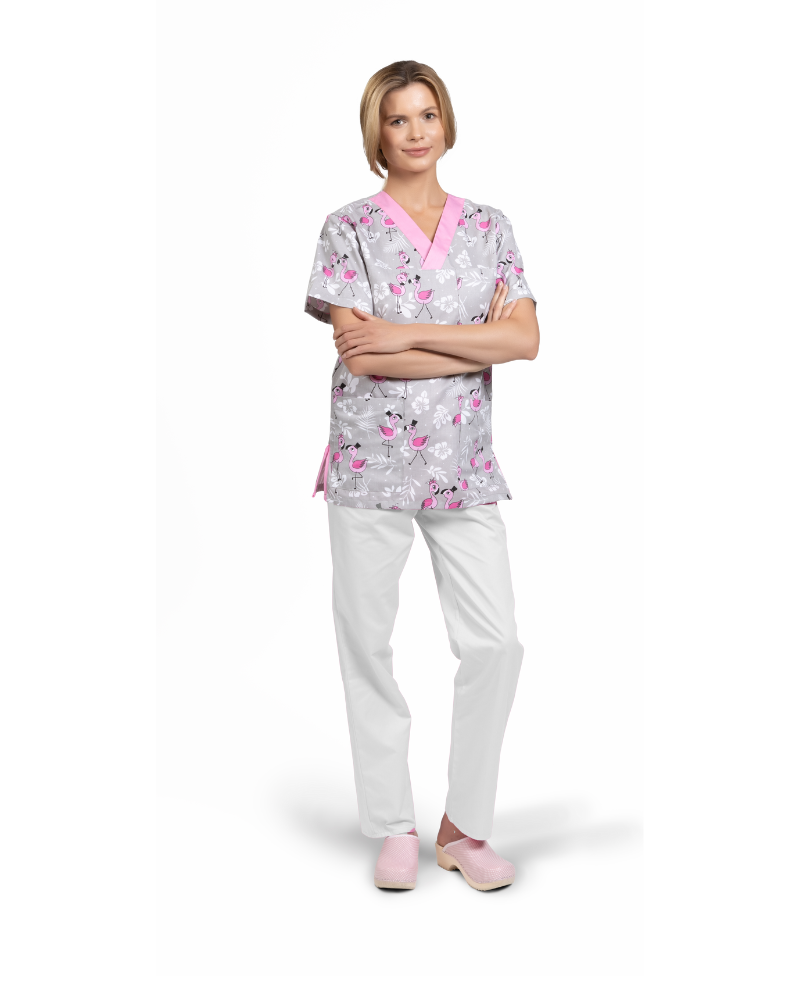 Medifit pantaloni medicali dama, Alb, M (158-164 cm)