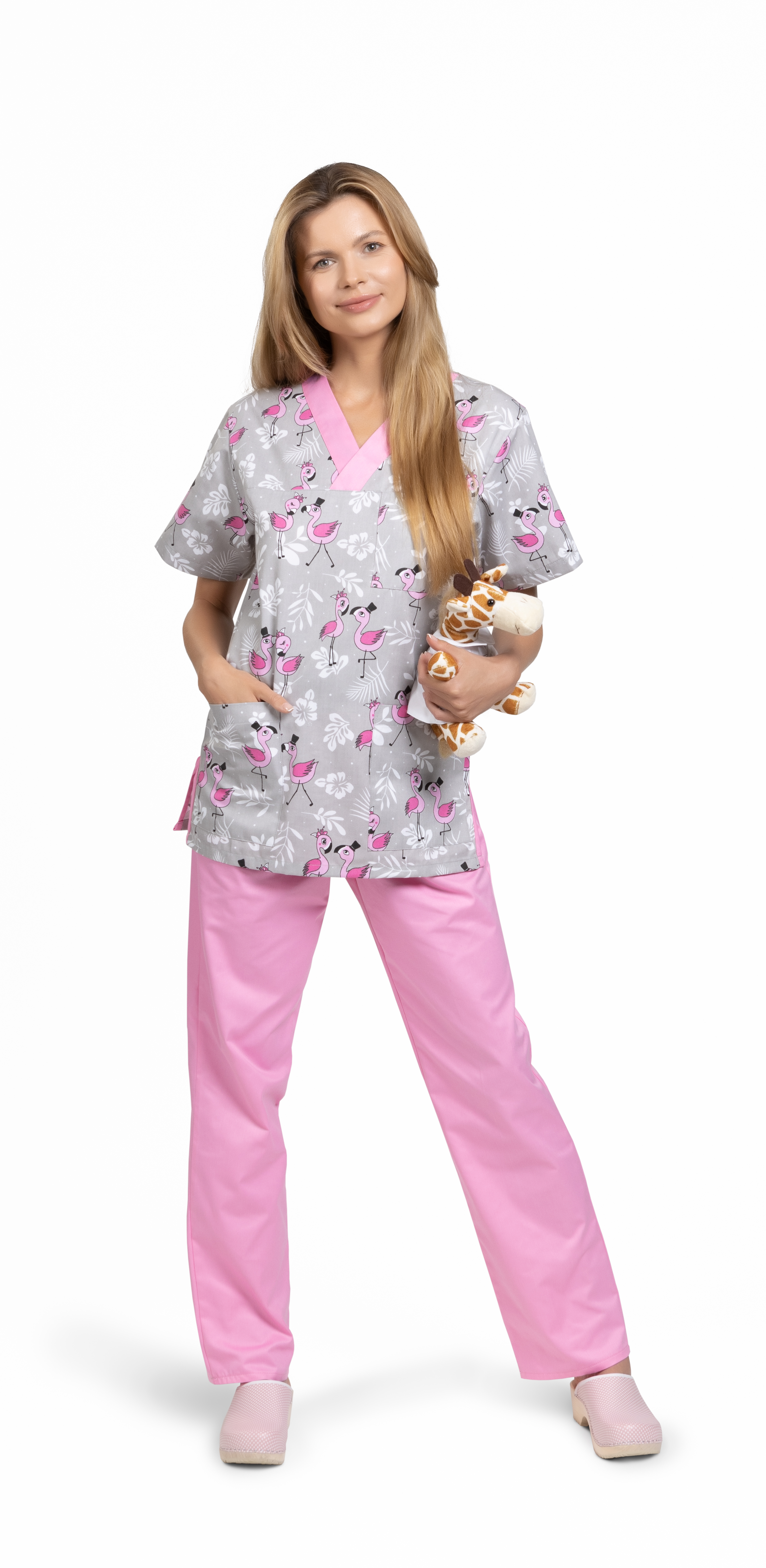 Medifit pantaloni medicali dama, Roz, M (158-164 cm) - 2
