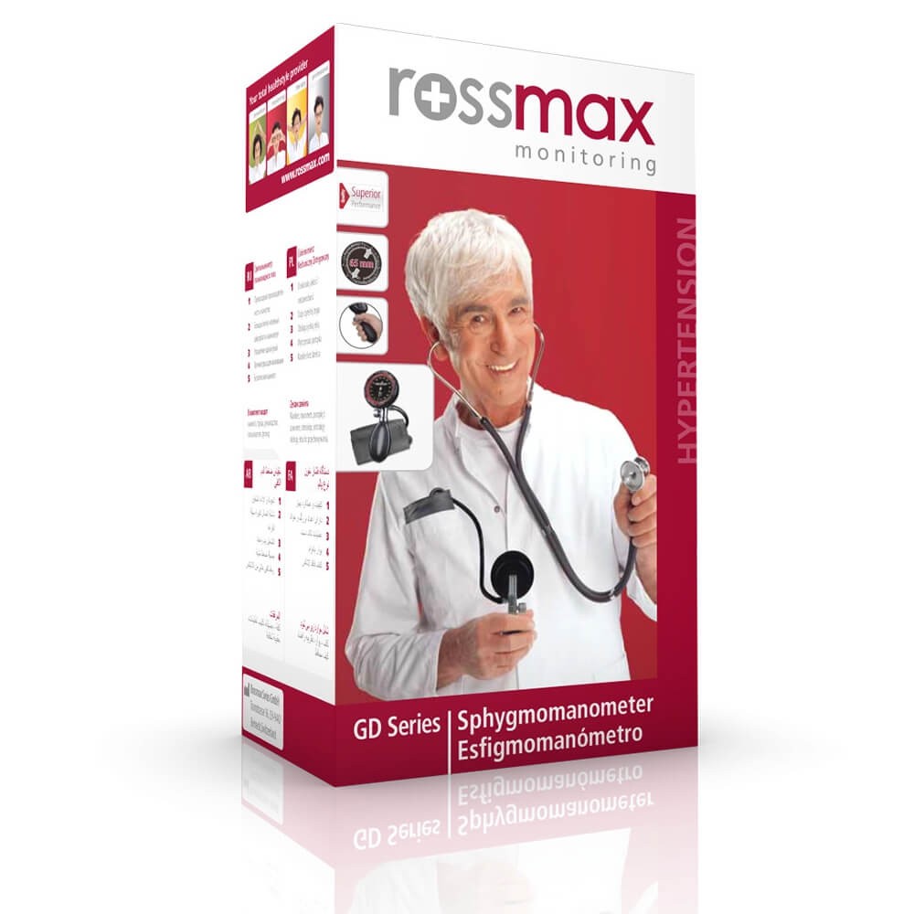 Tensiometru mecanic Rossmax, cu manometru la parӑ şi stetoscop inclus - 2