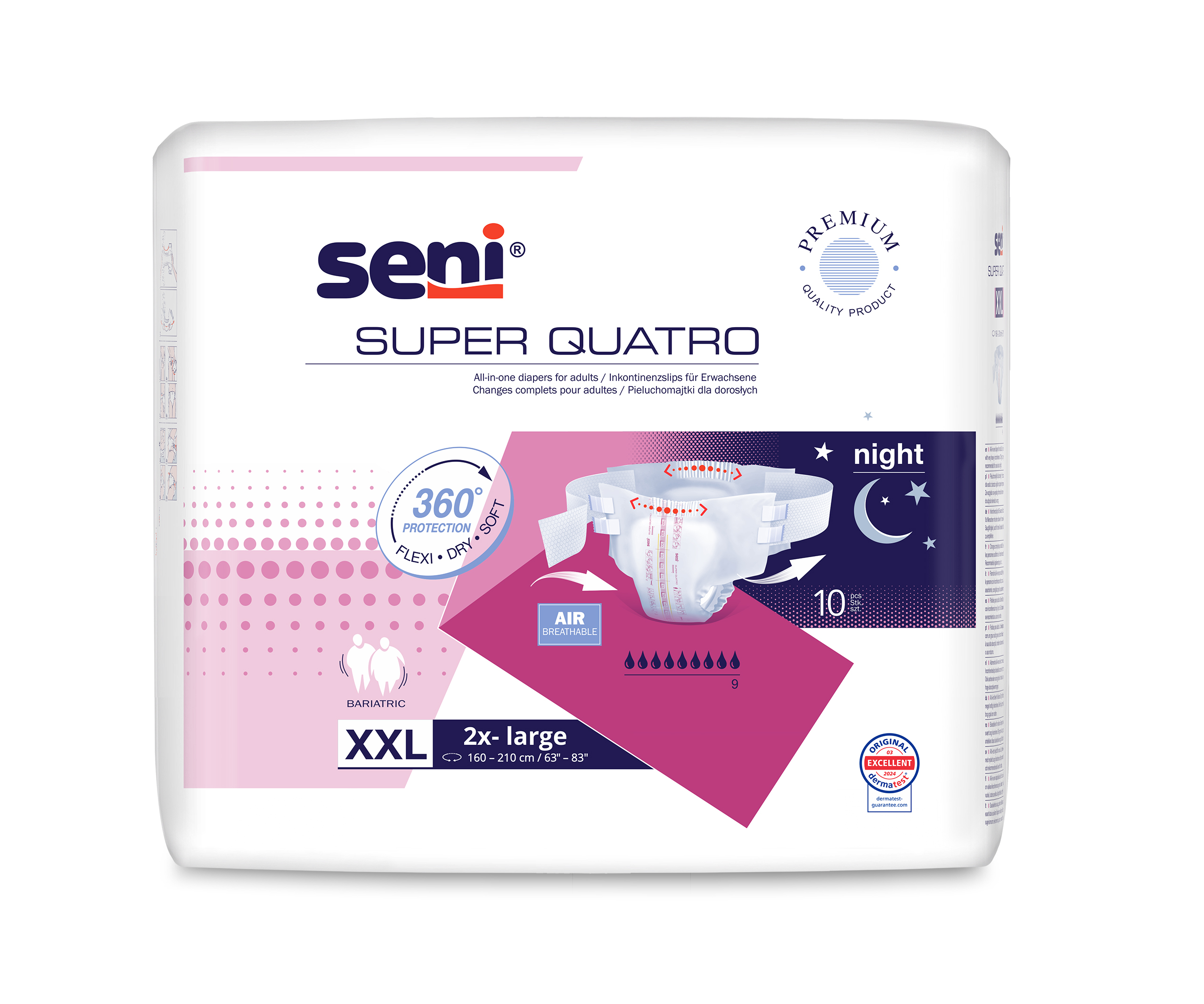 Seni Super Quatro scutece incontinenta XXL 10 buc - 1