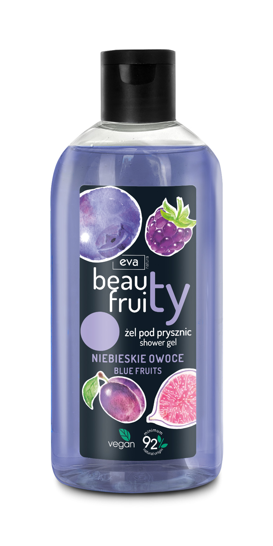 Gel de dus Beauty Fruity Fructe albastre 400 ml