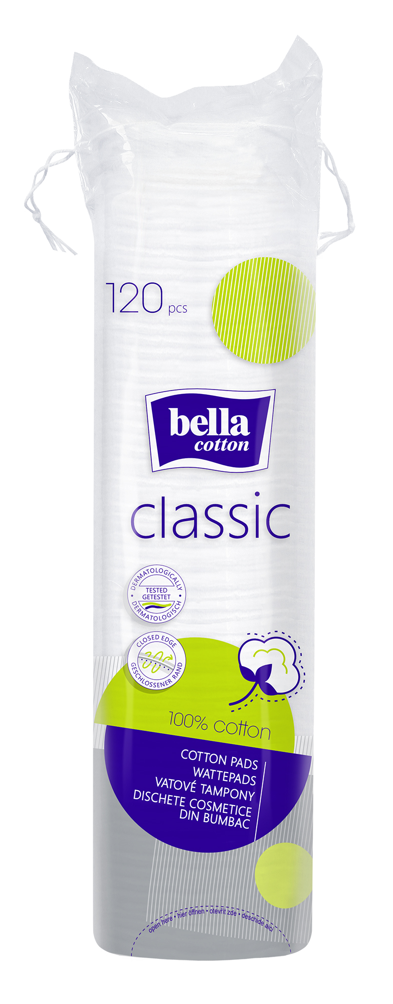 Bella Cotton Classic dischete demachiante rotunde 120 buc