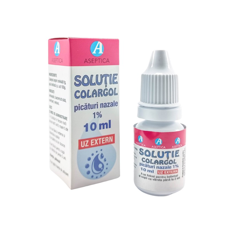 Solutie de argint coloidal, picaturi , Colargol 1%x10g