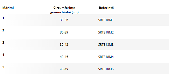 Orteza genunchi mobila marimi